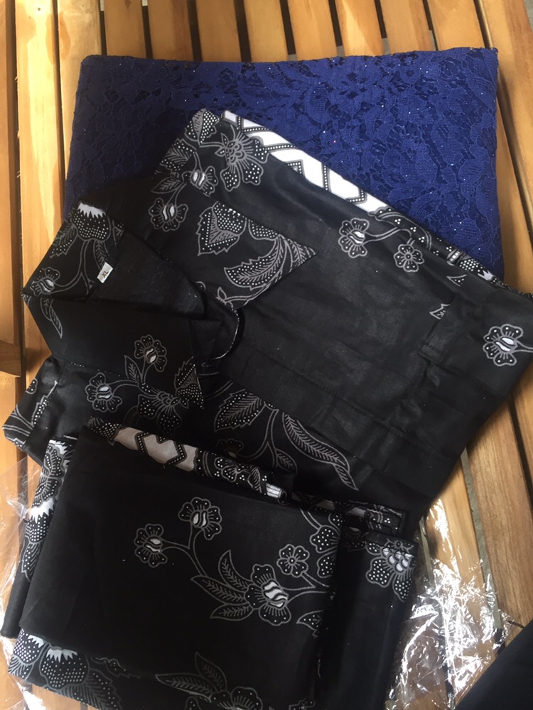 [termurah + Brokat Halus] Couple Batik Ori Hazanda Brokat Pager Bunga Monaka Free Selendang