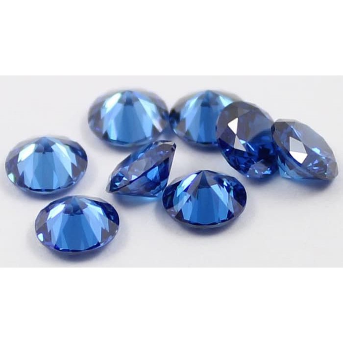 Blue Safir Cubic Zirconia 1,5 MM GRADE A5