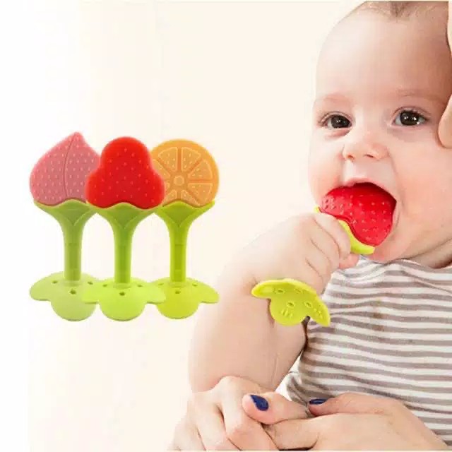 Fruit Teether Gigitan Buah Bayi Bahan Silikon Silicone Food Grade