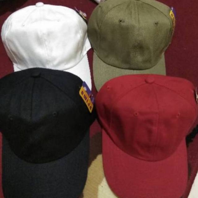 Topi Baseball Polos Bahan Katun Adem Caping Gaya Snapback Murah