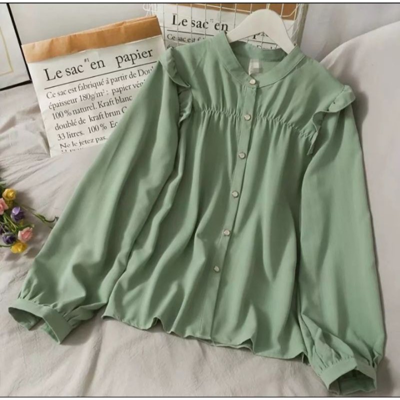 KEISYA BLOUSE - atasan terbaru blouse wanita moscrepe-0