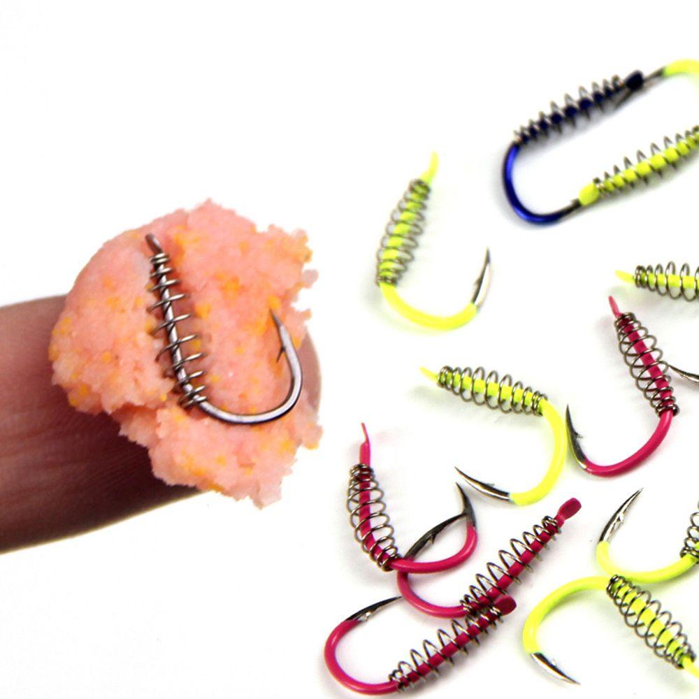 Top 20PCS Pengait Musim Semi Pancing8 /9 /10 /11 /12# Carp Hook Duri Putar Circle Fishing Tackle