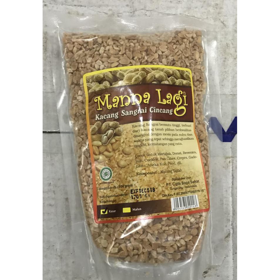 

1ft7 kacang tanah sangrai manalagi cincang (kasar/halus) kemasan 500gr 8wvy