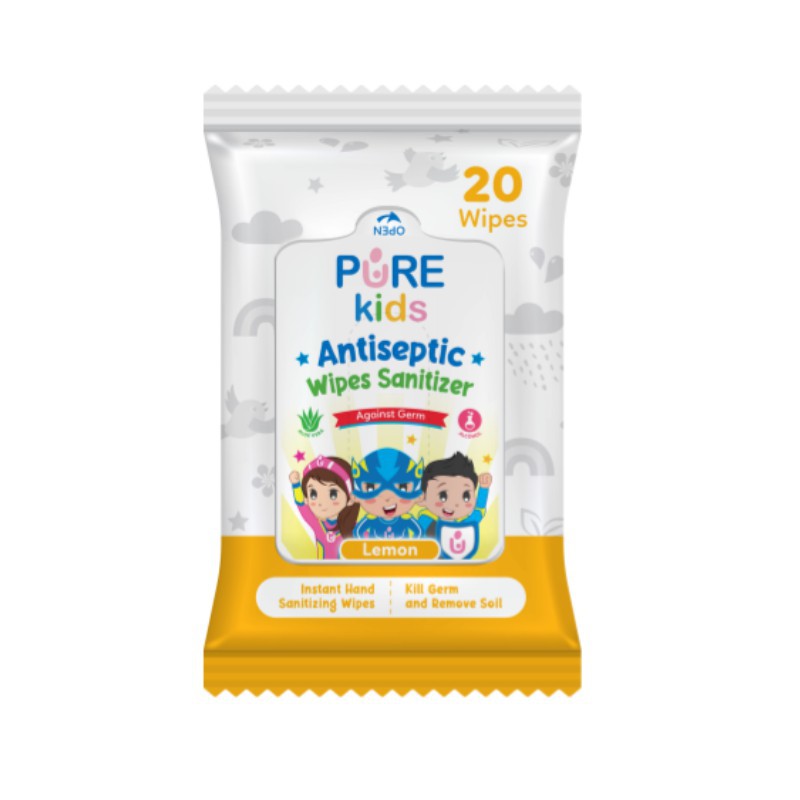 Pure Kids Antiseptic Wipes Sanitizer 60 s &amp; 20 s