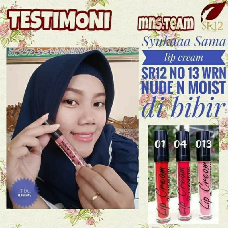 LIP CREAM 13 NUDE SR12 / LIPCREAM BPOM BEBAS PARABEN / MOIST LEMBUT TIDAK KERING DIBIBIR