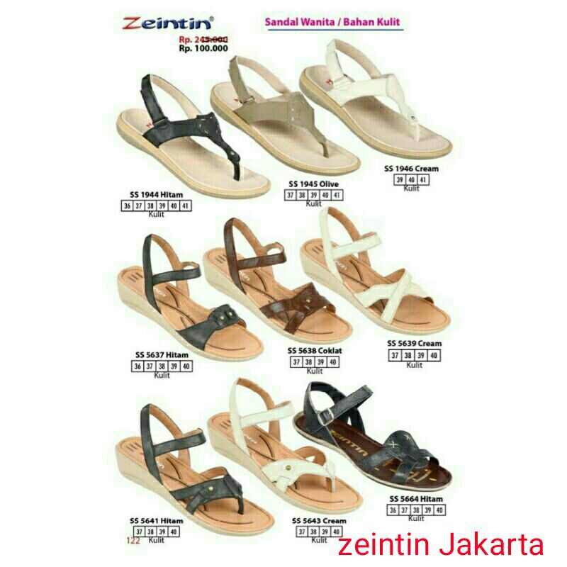 zeintin sandal kulit wanita