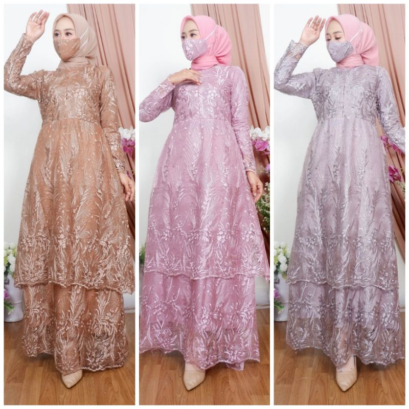 COD MODEL TERBARU GAMIS BRUKAT TILE GAMIS MALAYSIA TILLE