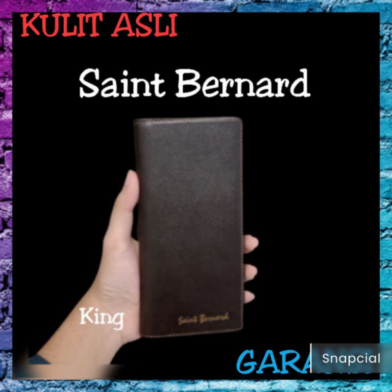 (KULI ASLI) DOMPET KULIT  ASLI SAIND BERNARD Dompet Kulit asli dompet panjang Dompet Hp Saint Bernar