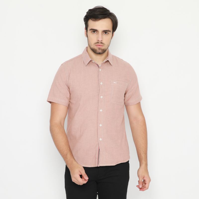 Kemeja Lengan Pendek Pria / RICARDO kemeja polos lengan pendek oxford dbritano 22136