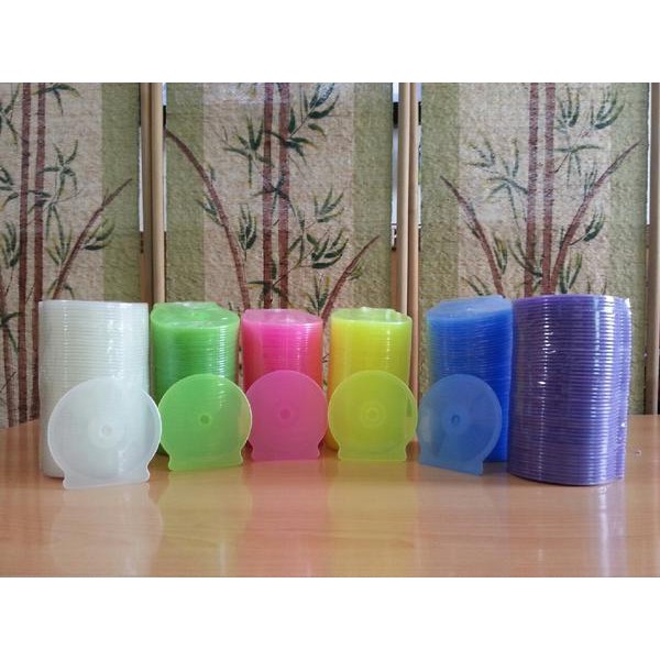 Casing CD/DVD Case, Tempat CD/DVD Kerang/Roti/Oval Plastik Warna