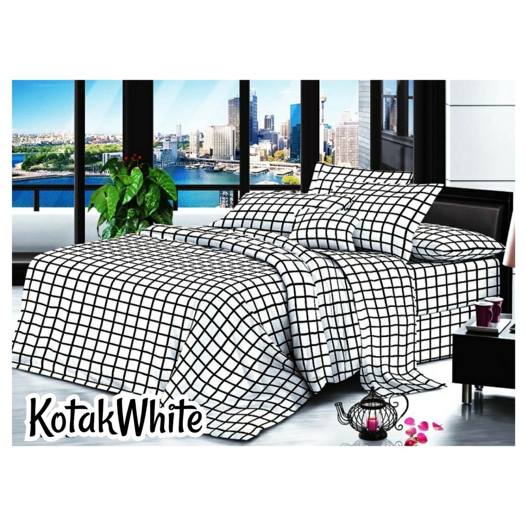 SPREI ESTETIK/AESTHETIC KOTAK HITAM UKURAN NO.1 [180X200] NO.2 [160X200]