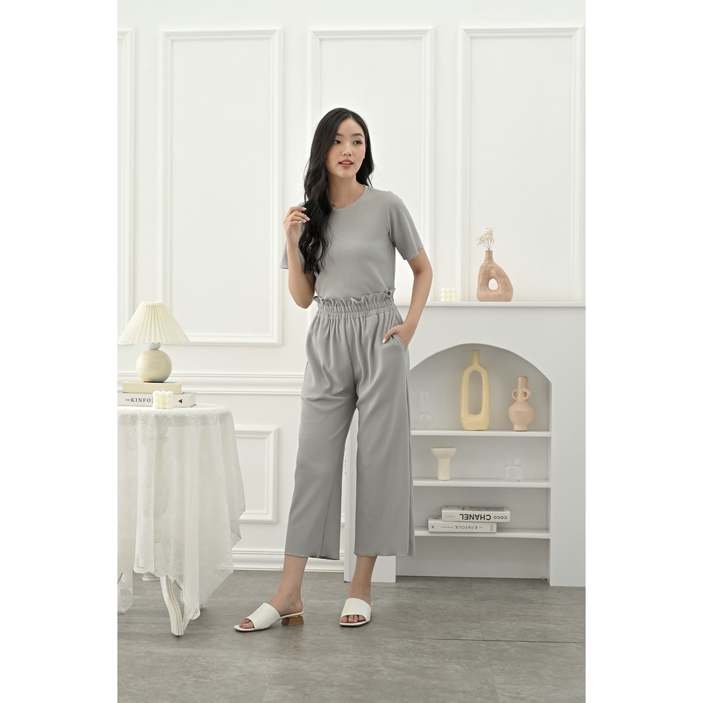 SURRELL - Iris Rib Longpants Set - 4 colors &amp; 3 size | Pakaian Wanita