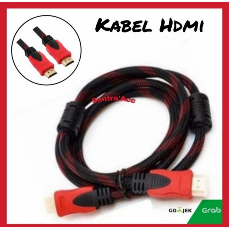 Kabel Hdmi Jaring 3m / Kabel Hdmi To Hdmi 3M  / Hdmi To Hdmi Serat Jaring 3 Meter