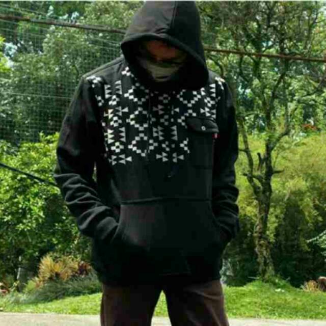 Jaket Hoodie Vans Pocket Hitam