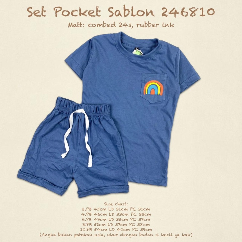 Setelan Pocket Rainbow Original Pineapple Kids Unisex Kaos Cowok Cewek Super Premium Best Seller Terlaris Termurah