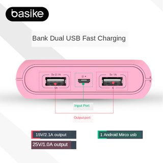 ã€CODã€'PowerBank BASIKE 10000 mAh LCD Dual USB Fast Charging