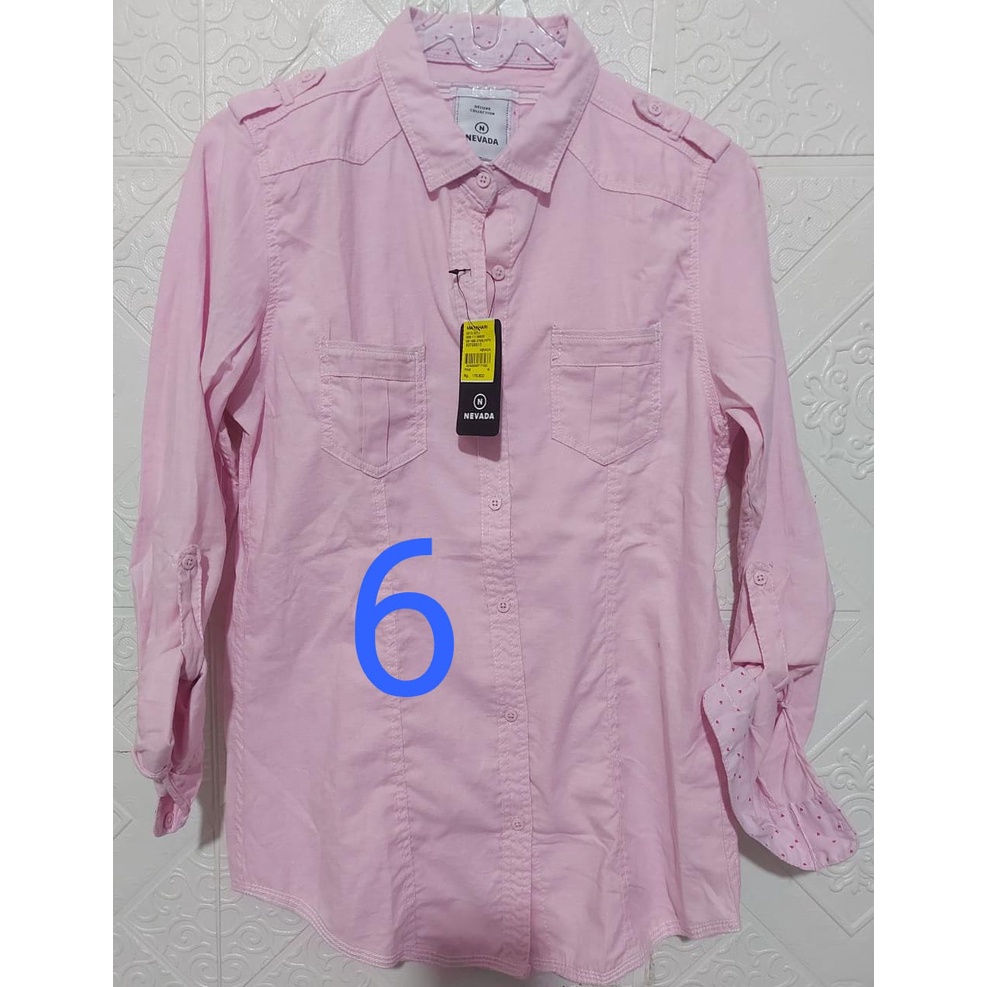 S/L/XL-NEVADA/Kemeja Wanita LENGAN PANJANG/Polos-1