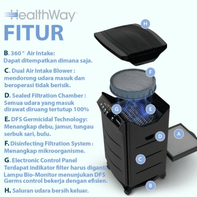 Healthway Deluxe Dfs Air Purifier Shopee Indonesia