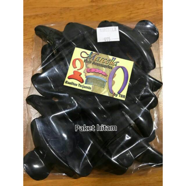 Jepit rambut polos sabit isi 12 pcs.BSR