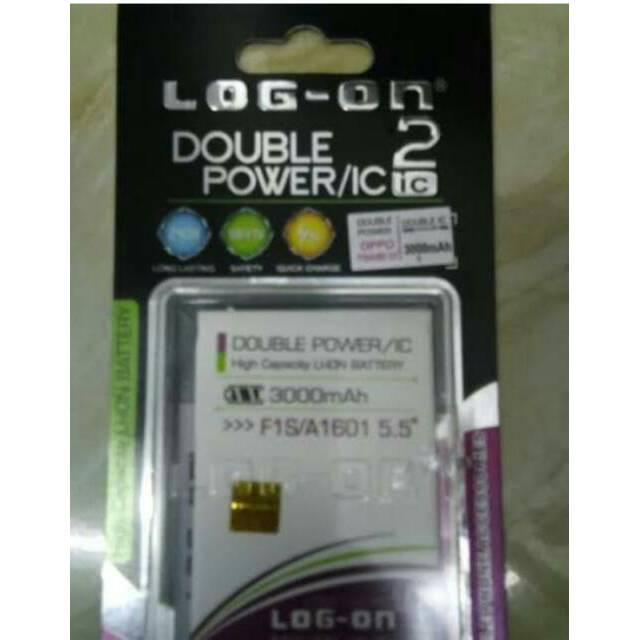 Batre Baterai Double Power IC Log-On OPPO F1S A1601 A59 BLP601 BLP 601