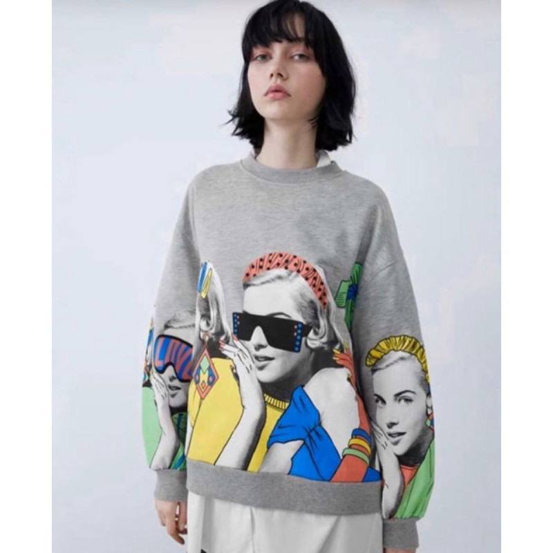 ZR girl grey sweater