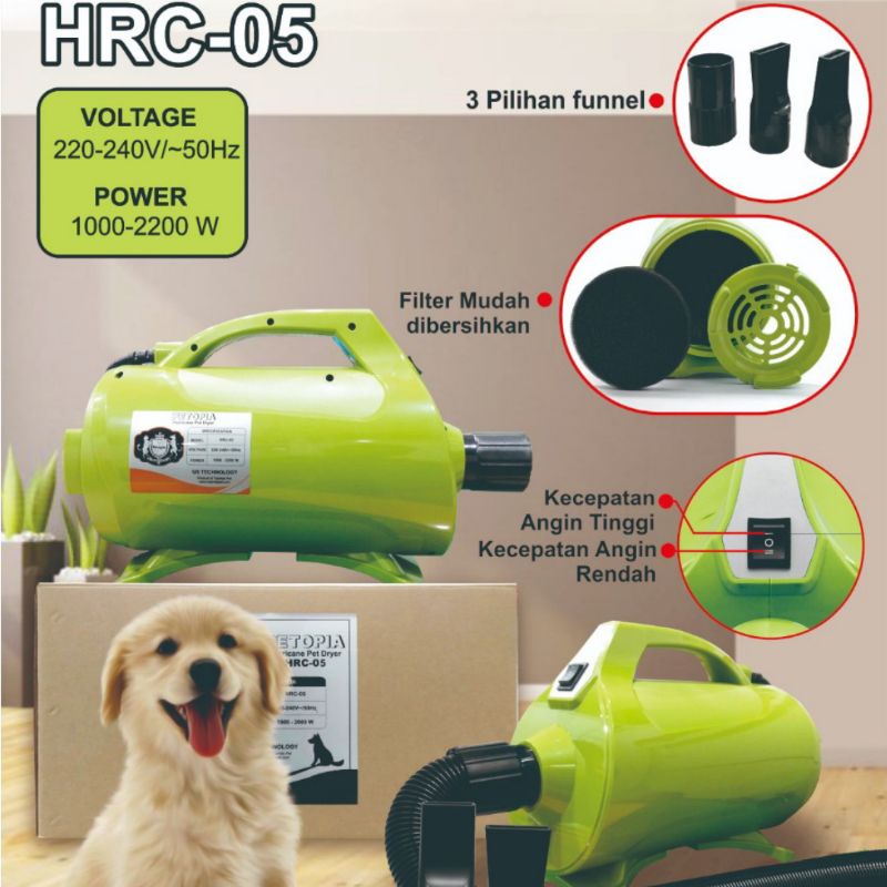 Hurricane Pet Dryer Topindo HRC-05 Blower Cat / Dog / Blower Kucing dan Anjing