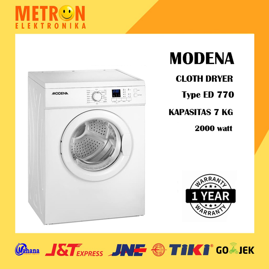 MODENA ED 770 CLOTH DRYER / MESIN PENGERING PAKAIAN 7 KG / DRYER MACHINE / ED770