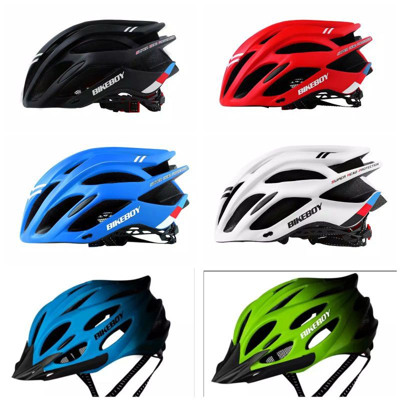 paket Helm sepeda +Cyling cap + lampu belakang LED