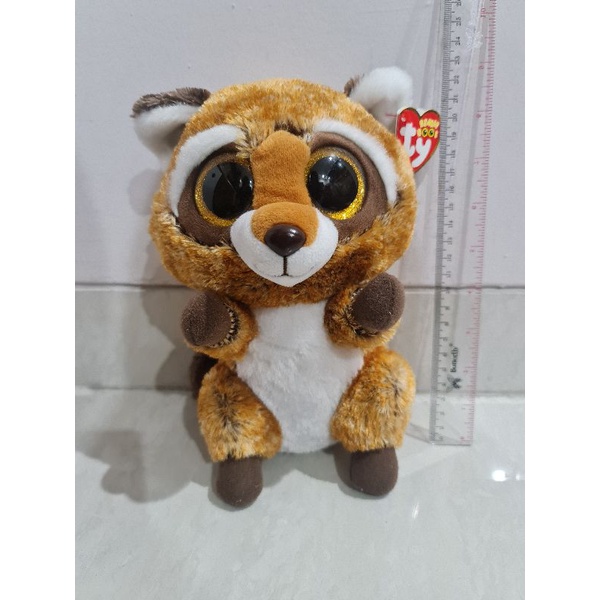 TY Toys mainan beanie boots rakun, boneka raccon anak, boneka lucu MURAH