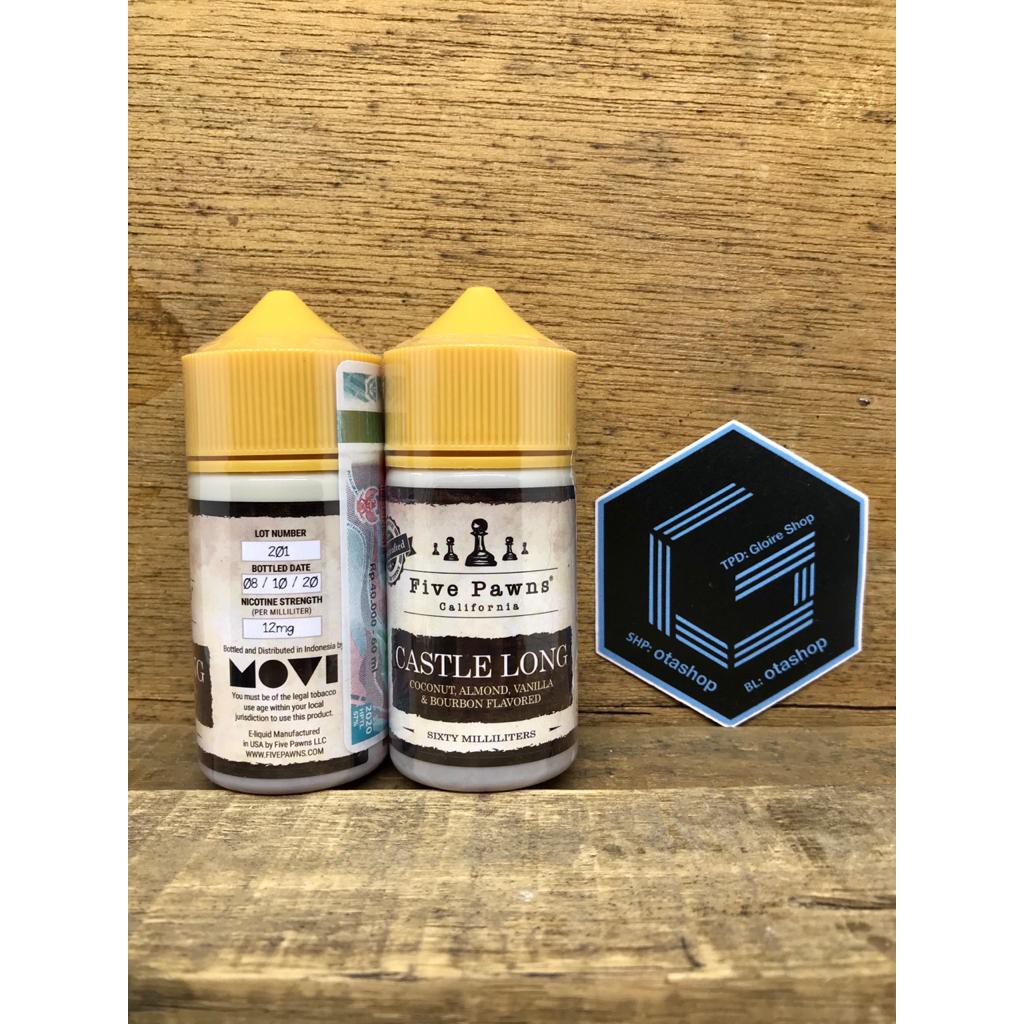 Five Pawns CASTLE LONG by Movi 60ml 3mg 6mg 12mg liquid California vape vapor pawn premium cukai