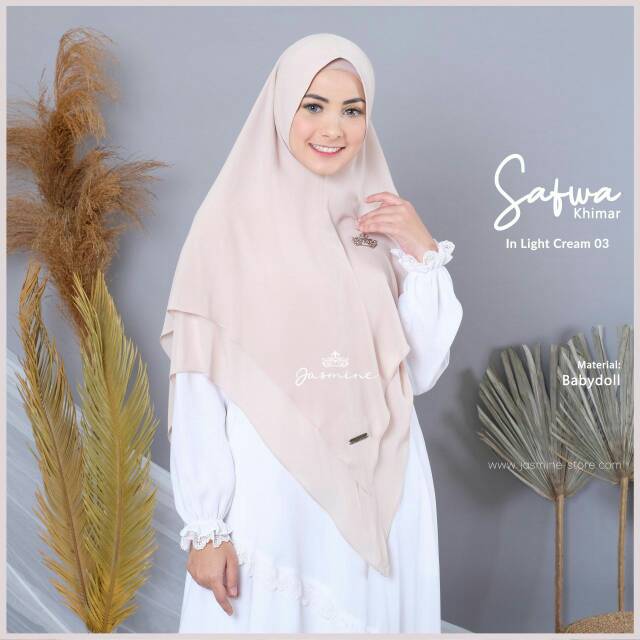 SAFWA KHIMAR JASMINE-JILBAB DUA LAYER-HIJAB INSTAN ORIGINAL JASMINE
