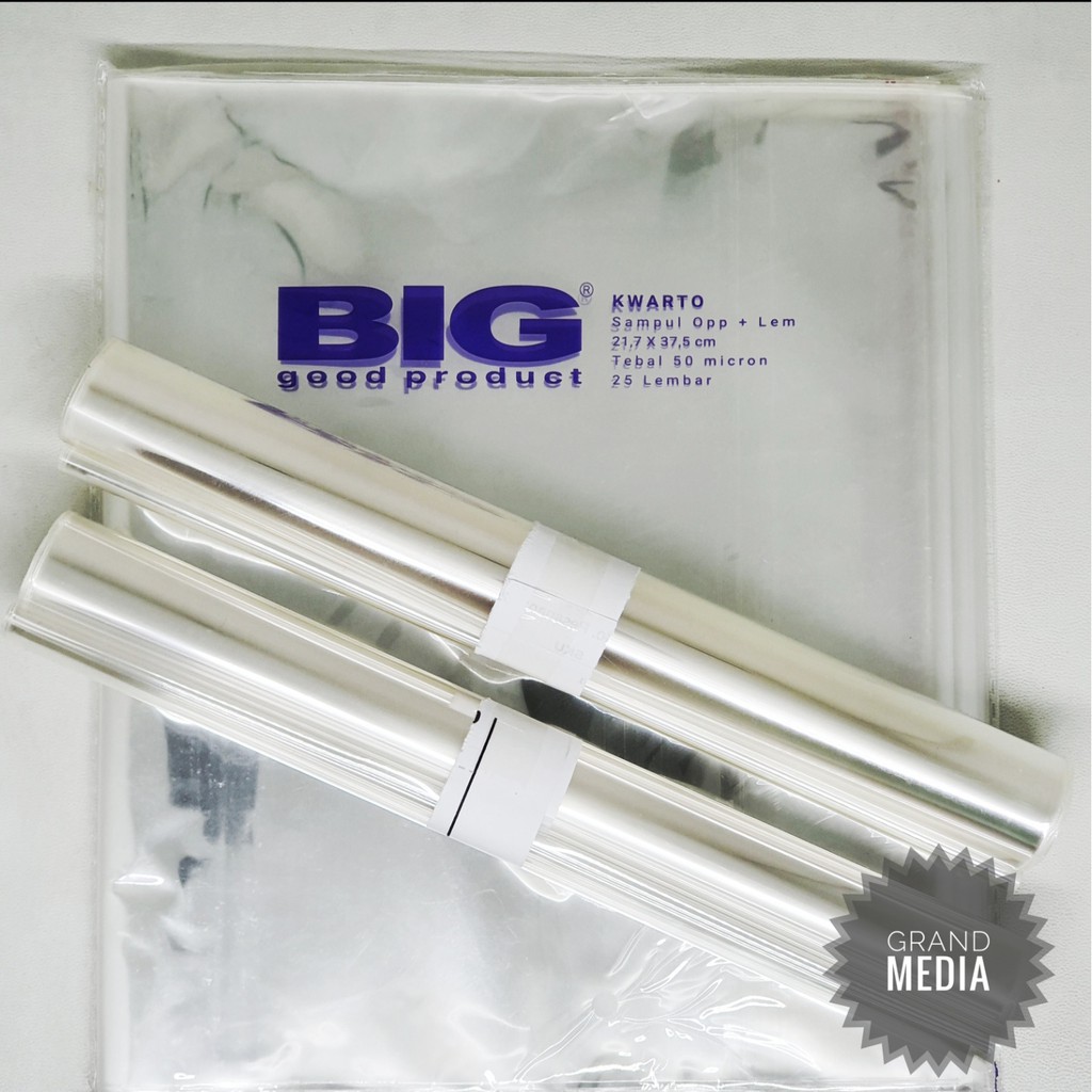 

[GRAND MEDIA] COVER BUKU PLASTIK TEBAL / SAMPUL PLASTIK QUARTO OPP BIG TEBAL BUKU TULIS ISI 10 LEMBAR