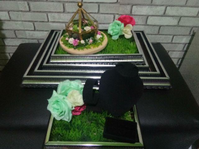 Isi 4 Kotak Hantaran Seserahan Frame Batik Mahar 1 Set Isi 4 Gold Silver Dan Putih Silver