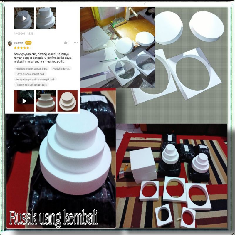 STYROFOAM BULAT untuk DUMMY CAKE | STYROFOAM Alas Kue