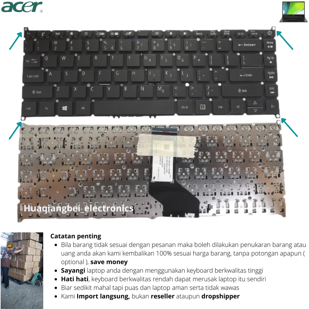 Keyboard Laptop Acer Aspire 3 A314-41 original product