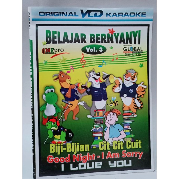 VCD original belajar bernyayi anak anak vol.3