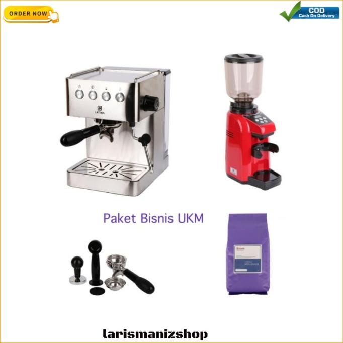 Paket Ukm Mesin Espresso Primo Grinder X-50Od Latina Kopi Millenia Blue.Bias