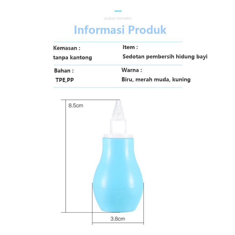 Nasal Aspirator Alat Sedot Ingus Bayi Pembersih Hidung Bayi Karakter Model Selang/ C46