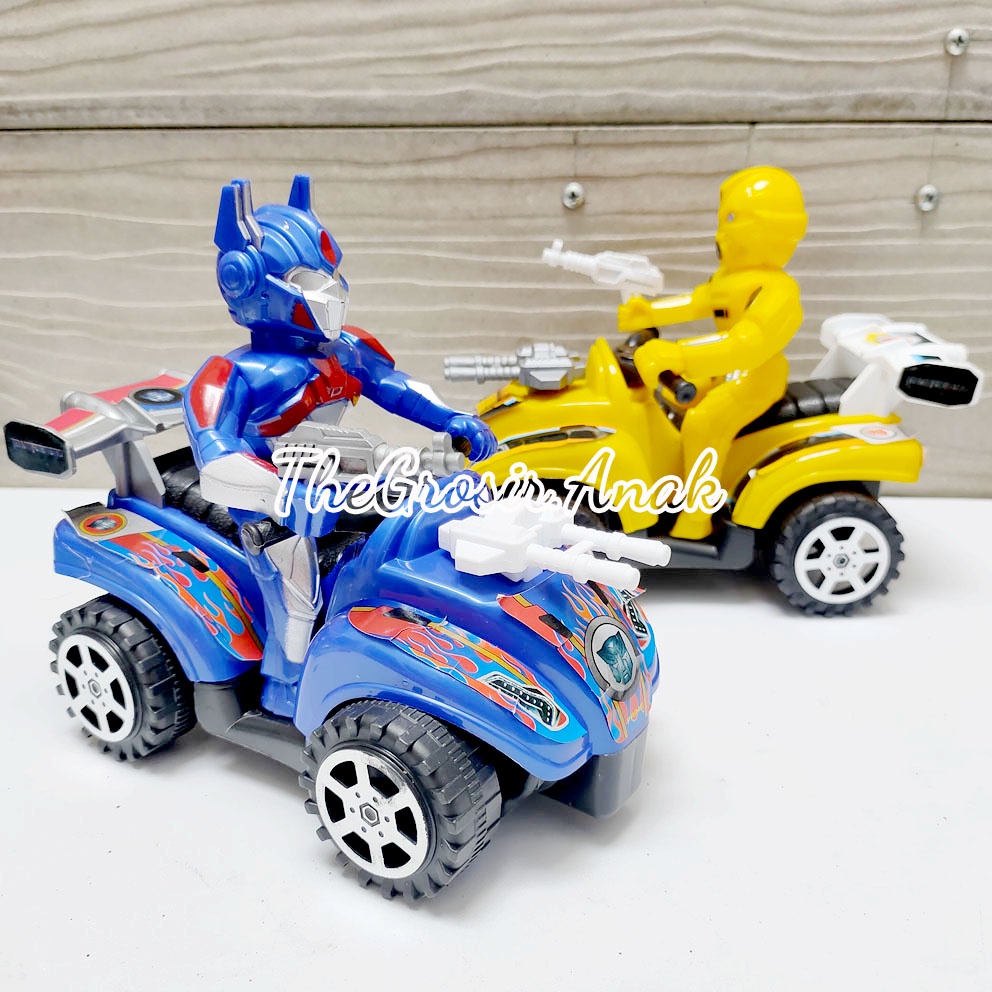 4 Wheels Robot Motorcycle Mainan Sepeda Motor ATV Transformers Bumblebee Optimus Prime