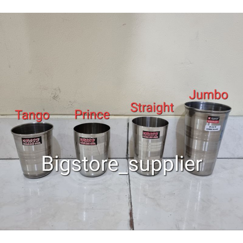 Gelas Stainless ROSH Golden Horse Jumbo Tango Prince Straight / Mug Stainless (TEBAL)