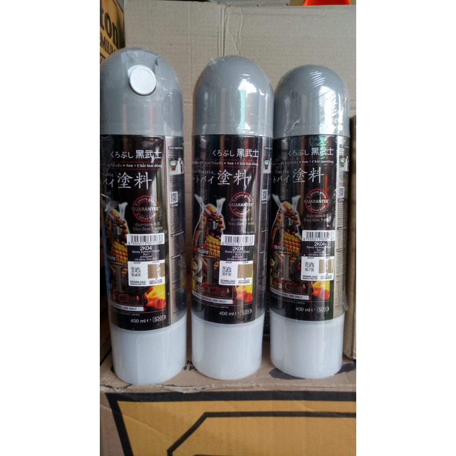 cat semprot samurai pilok pilox samurai epoxy 2k04 400ml epoxy surfacer grey poxy cat dasar samurai