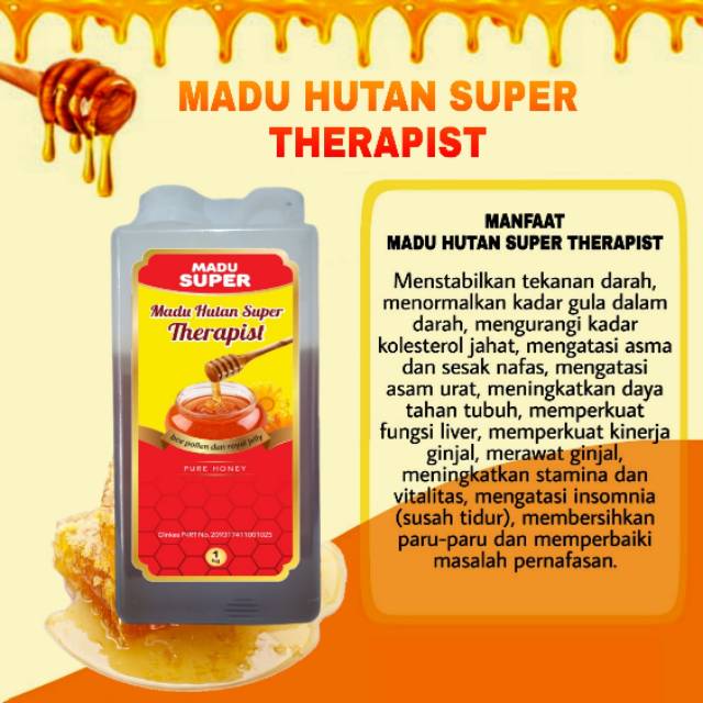

Madu Hutan super Therapist Bee Pollen DAN Royal Jelly 1kg