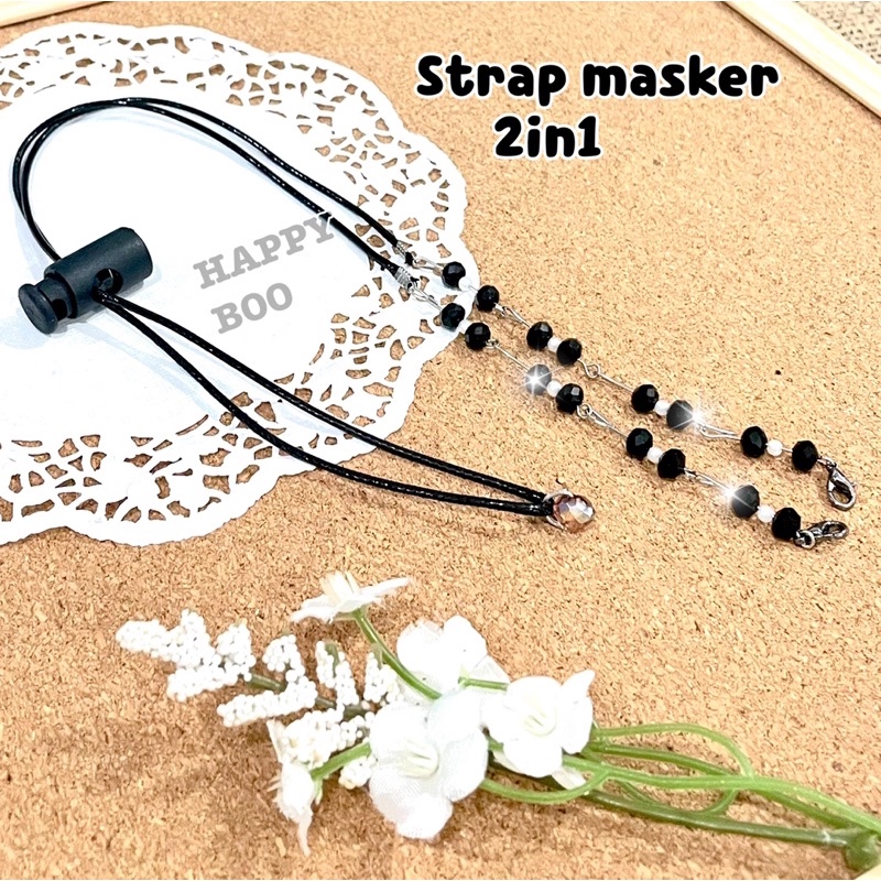 strap masker tali kalung masker konektor connector masker strap mask 2 in 1 hijab jilbab permata