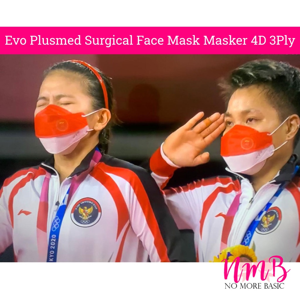 Masker Evo PlusMed 4D Warna Surgical Face Mask Earloop 3PLY