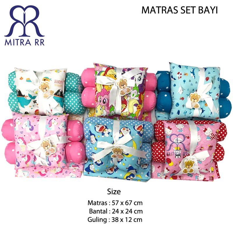 Matras Bayi / Perlak Bayi / Tempat Tidur Bayi / Bedding Set Bantal Guling Peang | Perlengkapan Tidur