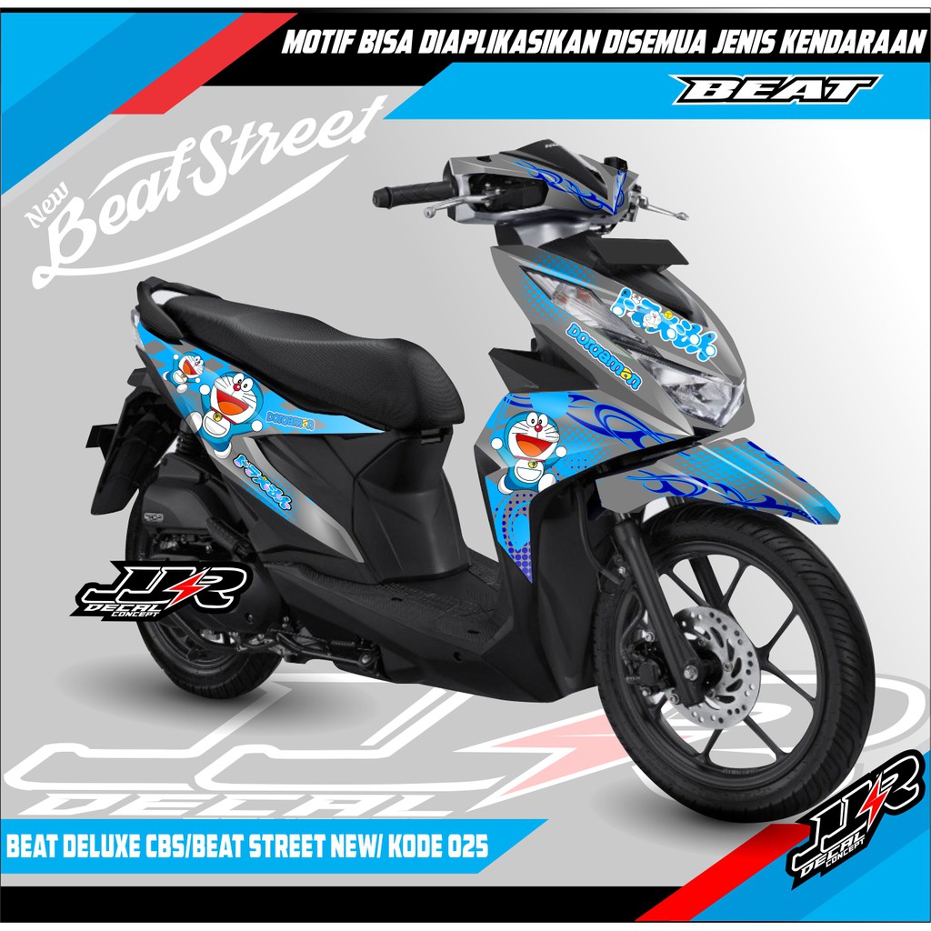 Stiker Honda Beat New Street New Beat Esp Decal Honda New Beat Street Motif Doraemon Full Body Shopee Indonesia