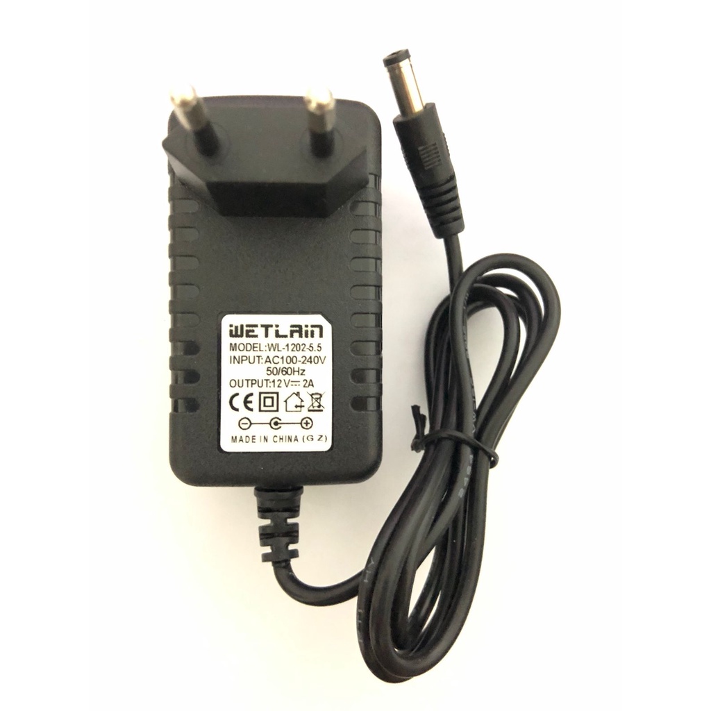 Adaptor charger wetlain 12v 2a 5.5x2.5mm universal for router cctv modem tv box wl-1202-5.5 - adapter power supply