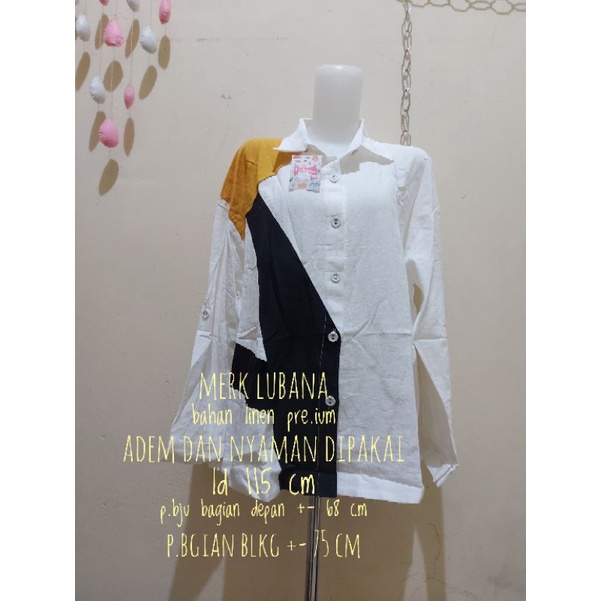 kemeja lubana/kemeja linen/kemeja/kemeja katun linen lubana
