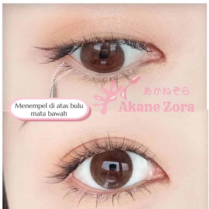 Akane Zora Bulu Mata Palsu Tanam Eyelash Extension Lembut Bulu Mata Bawah Pengantin Natural/ Bulu Mata Palsu Natural/ Paket Eyelash Extension/ Bulu Mata 3d
