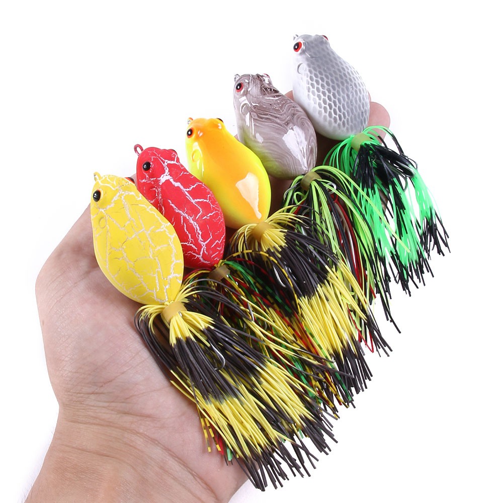 HENGJIA 1Pcs New Frog Umpan Pancing Swimbait Ikan Bass Fishing Lure Kail Bait Wobbler Outdoor Tackle